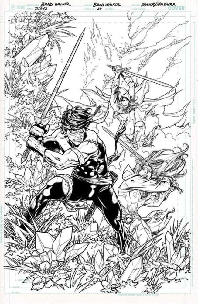 Titans #29 Cover B Brad Walker Card Stock Variant (DC K.O.)