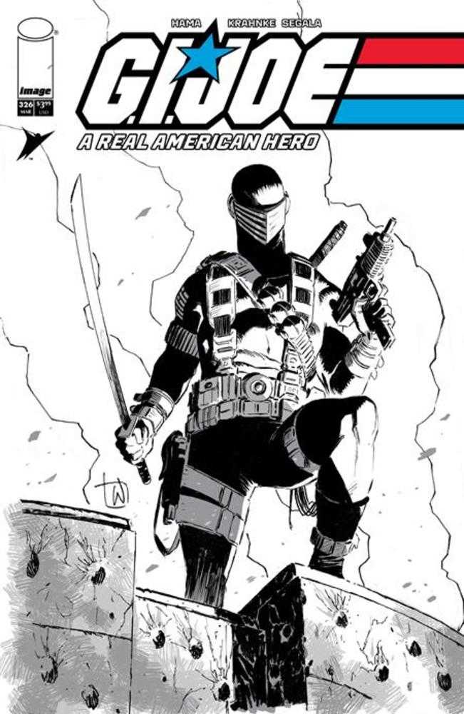 G.I. Joe A Real American Hero #326 Cover B Lee Weeks Black & White Variant