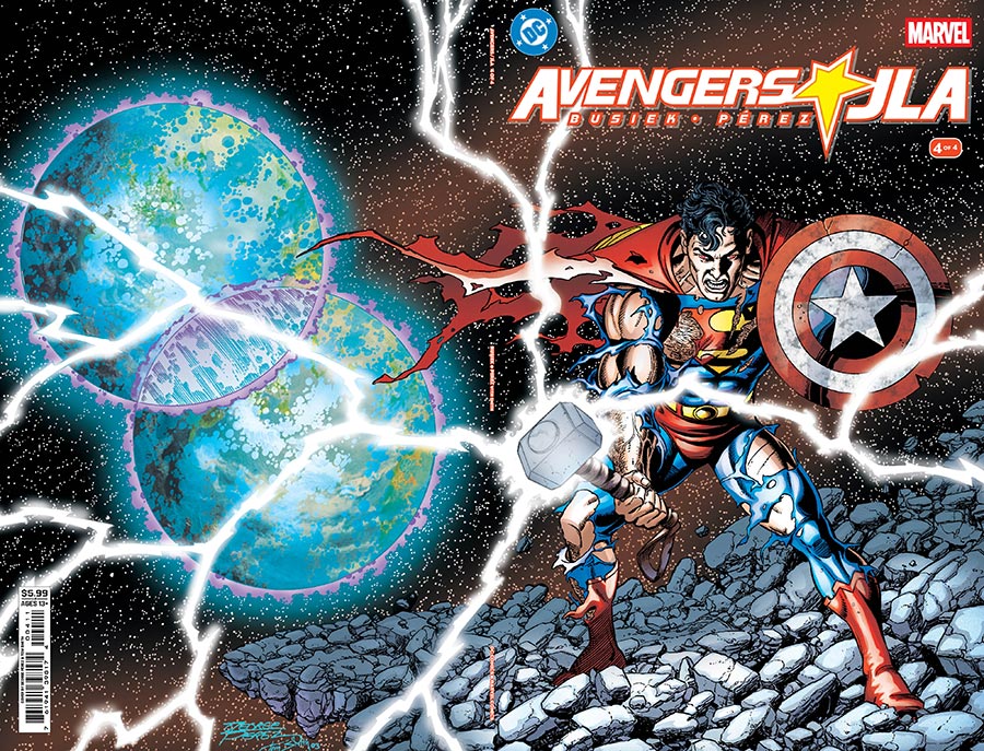 Avengers JLA #4 Facsimile Edition Cover A George Perez Wraparound