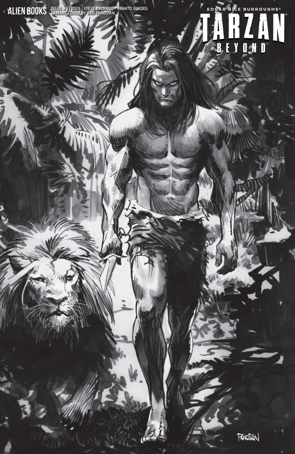 Tarzan Beyond #3 Variant D (Panosian Black & White)