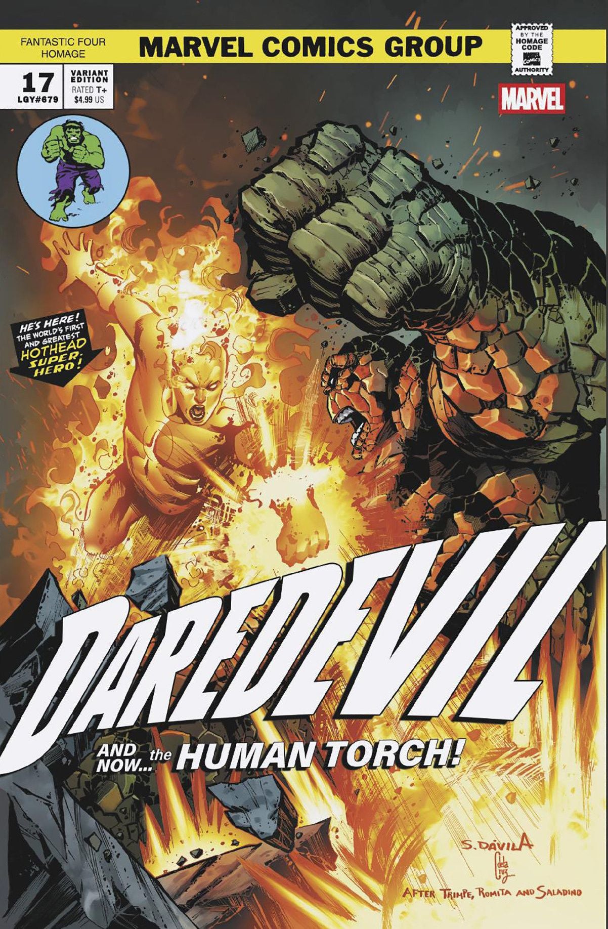 Daredevil #17 Sergio Davila Fantastic Four Homage Variant