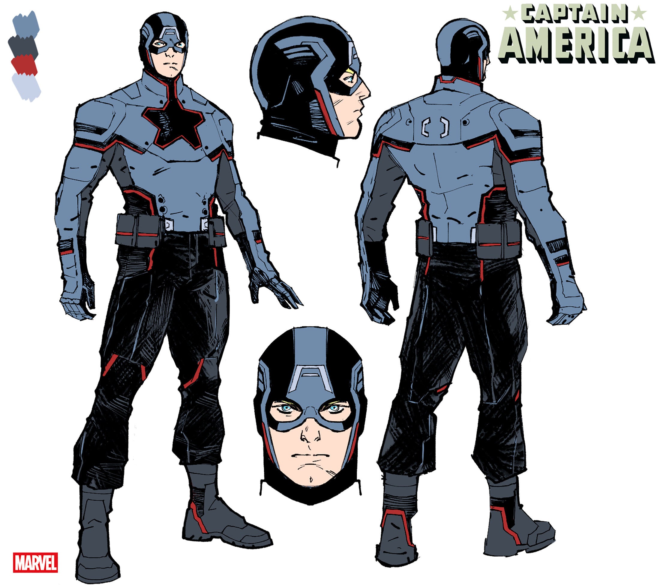Captain America #2 Valerio Schiti 1-10 Design Variant