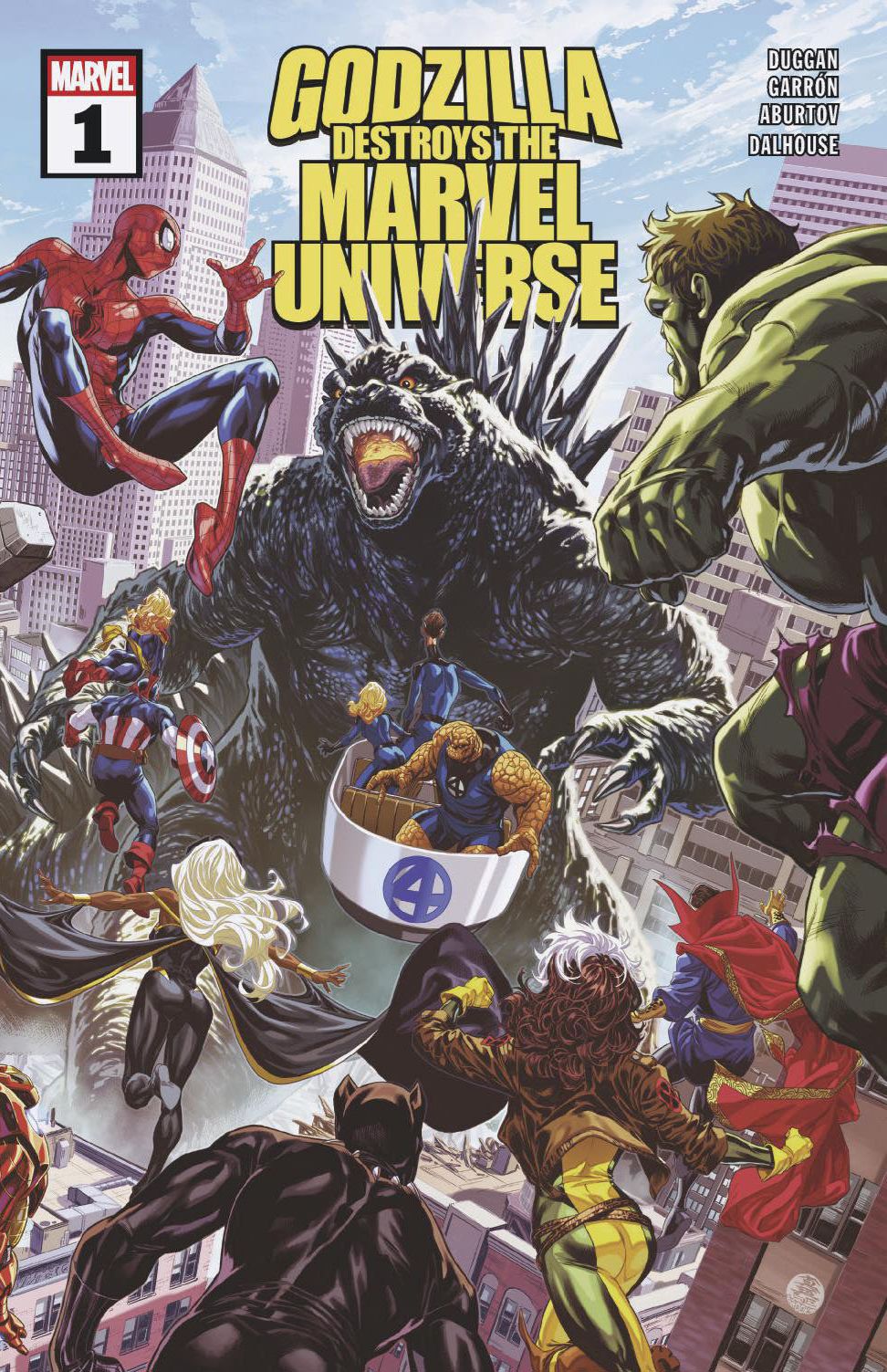 Godzilla Destroys The Marvel Universe #1 Wraparound Cover