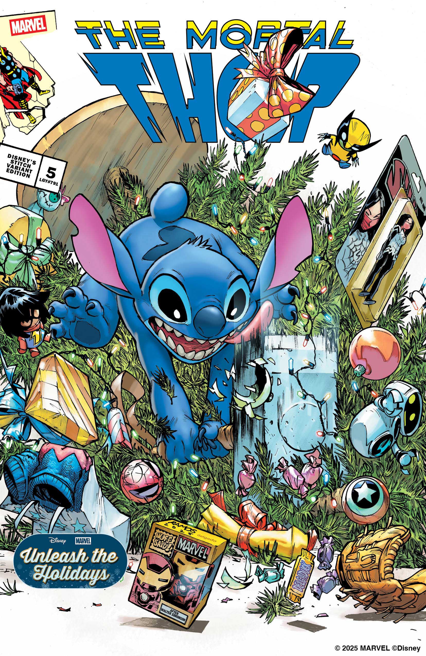 Thor #5 Humberto Ramos Disney Stitch Unleash The Holidays Variant