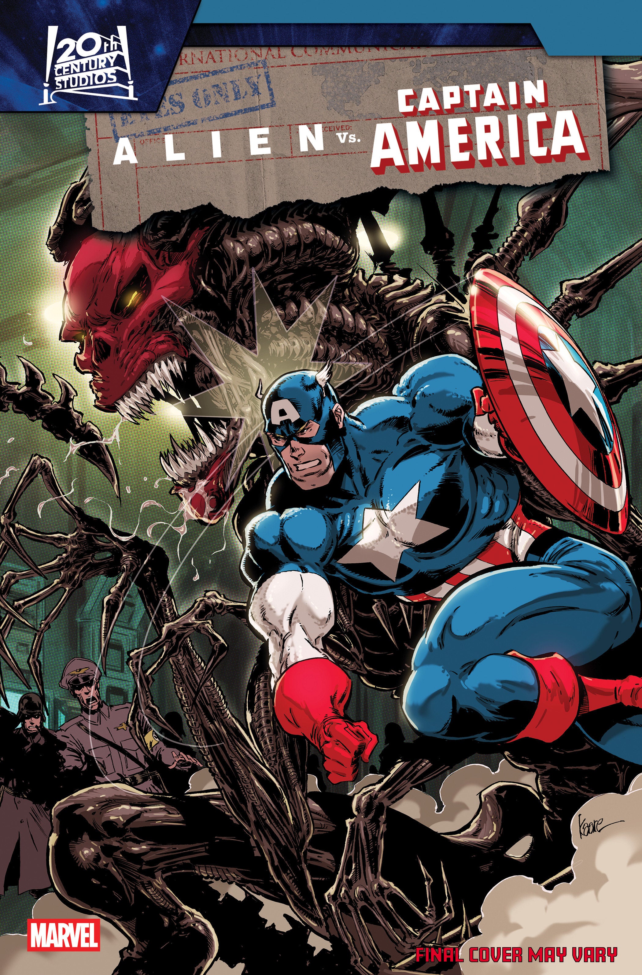 アメコミリーフ　CGC 9.8 Alien vs Cap America #4 Alien vs. Captain America #4 Kaare Andrews Variant