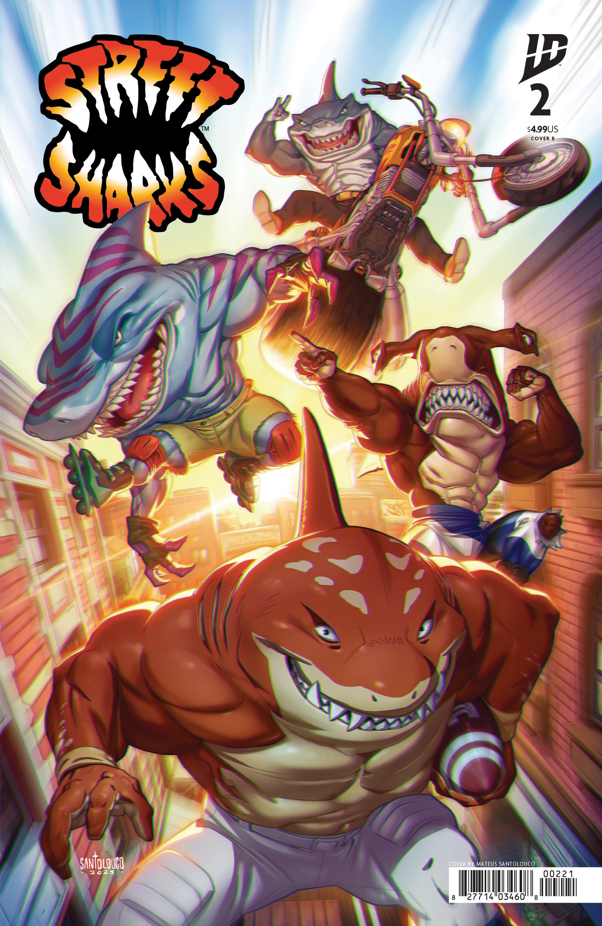 Street Sharks #2 Variant B (Santolouco)