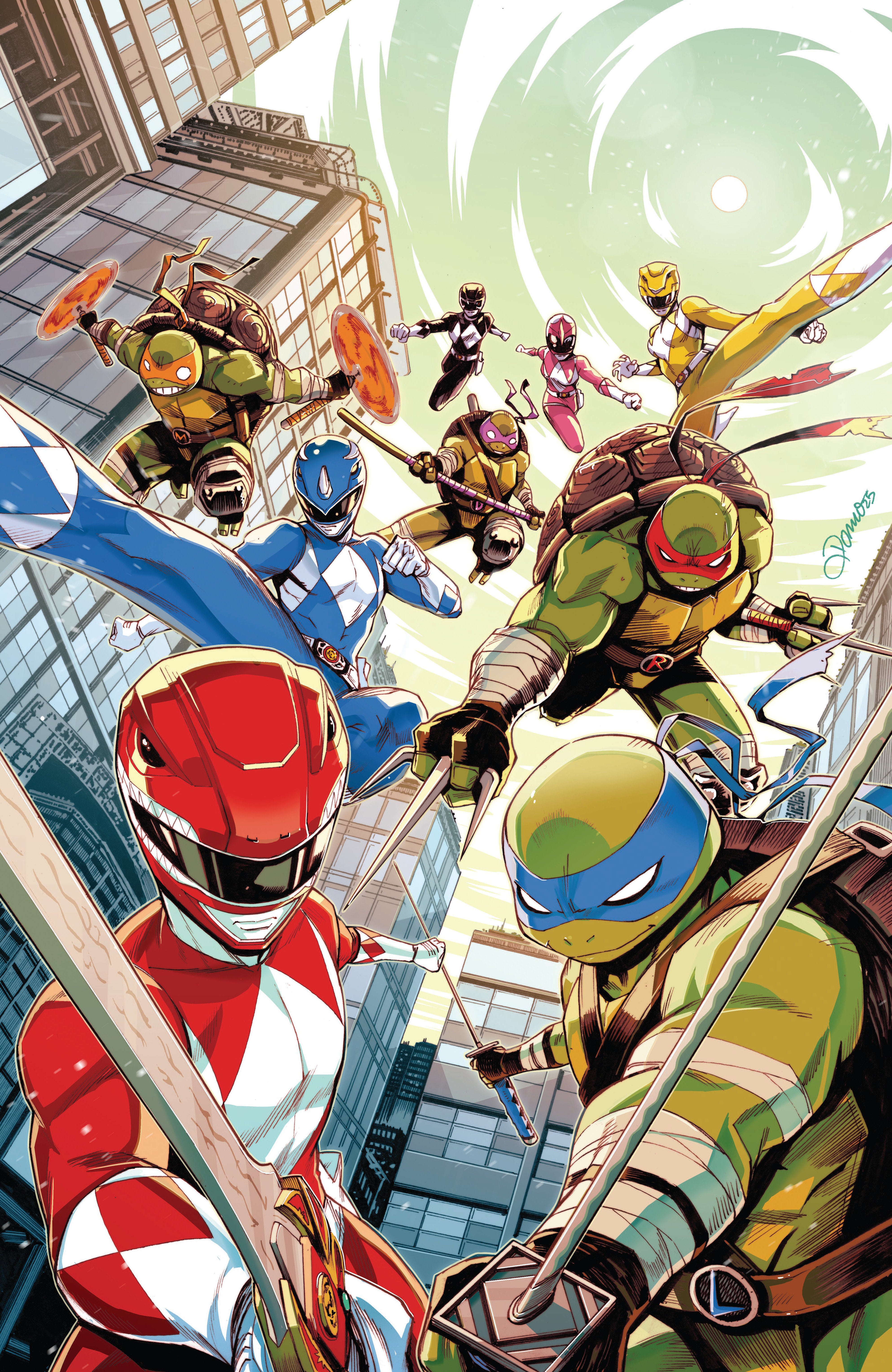 Mighty Morphin Power Rangers/ Teenage Mutant Ninja Turtles III #1 E Variant (Full Art, Foil, Zonno)