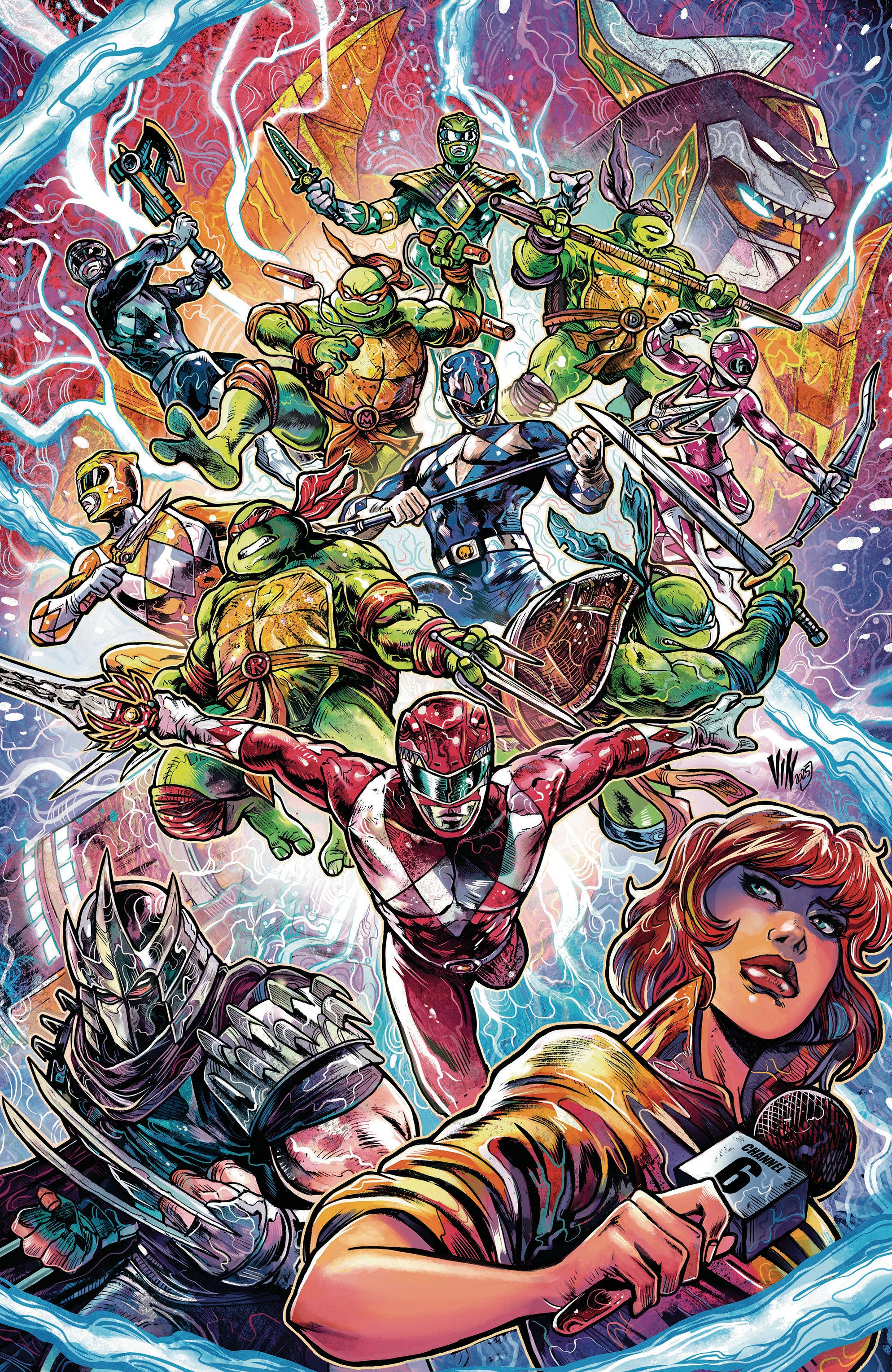 Mighty Morphin Power Rangers/Teenage Mutant Ninja Turtles III #3 L 1:5 Variant Edition (Full Art, Cardstock, Riccardi)