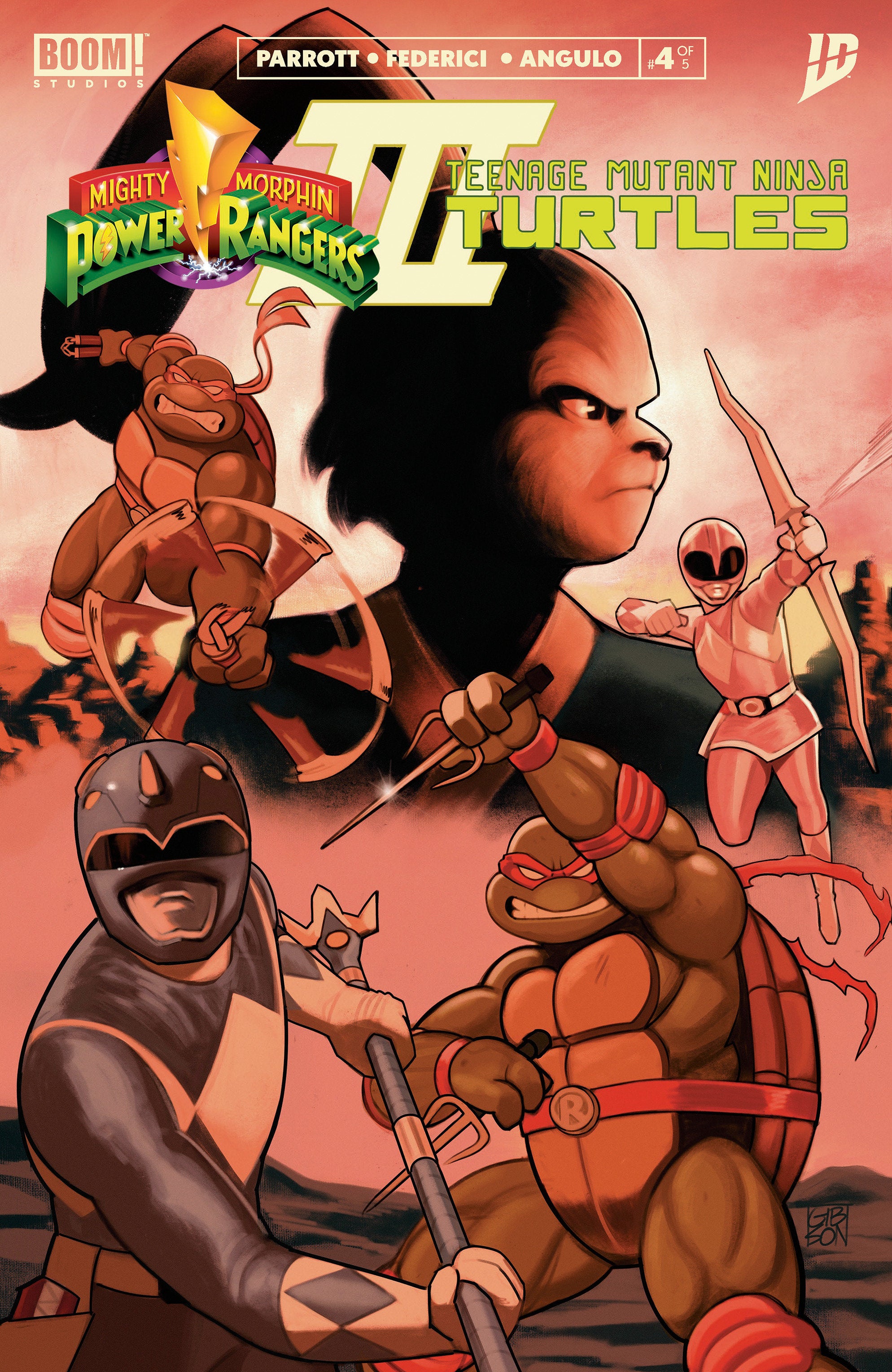 Mighty Morphin Power Rangers/Teenage Mutant Ninja Turtles III #4 J Foc Reveal Variant (Dressed, Gibson)