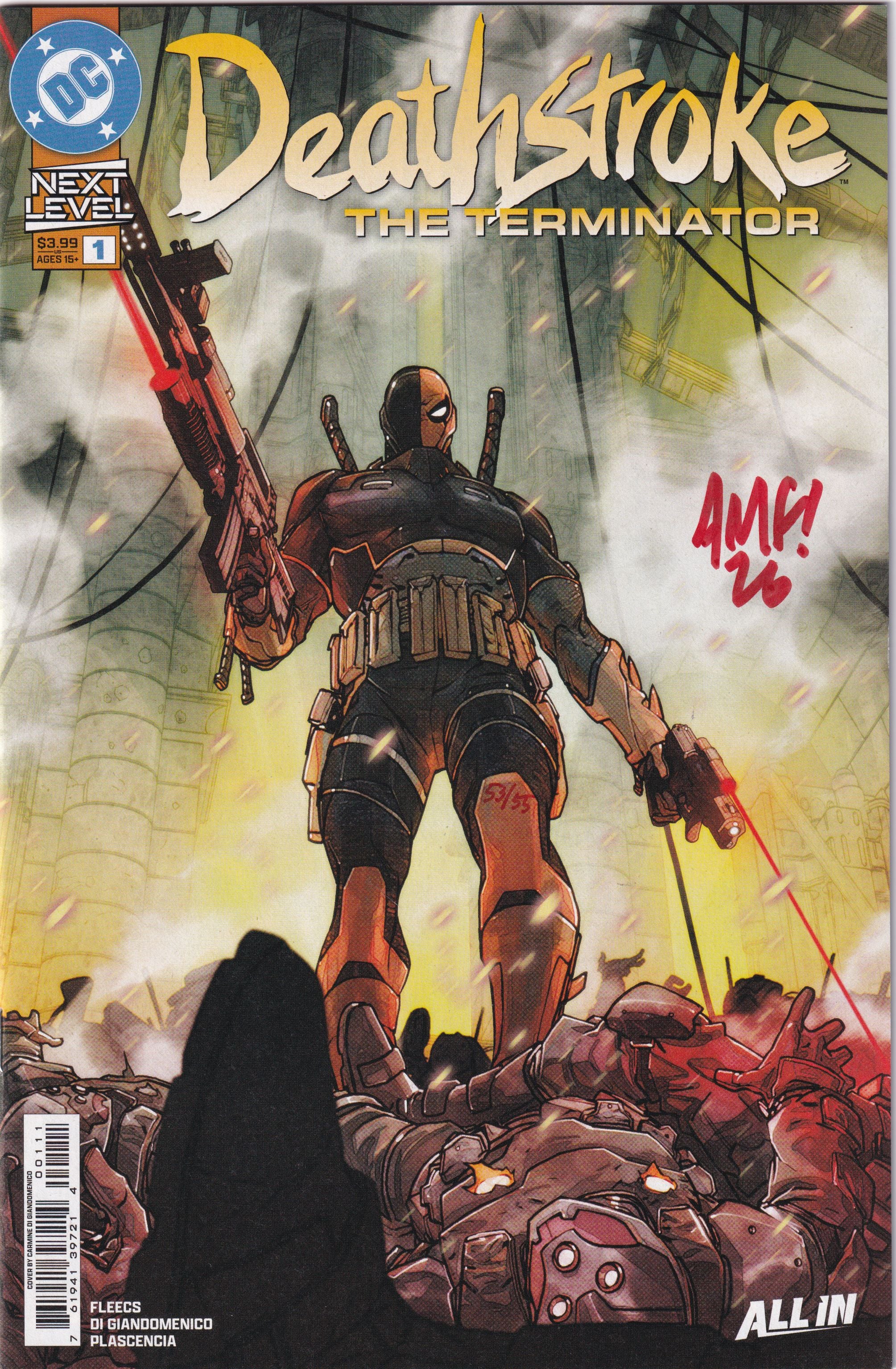 DF Deathstroke The Terminator #1 Signed By Tony Fleecs