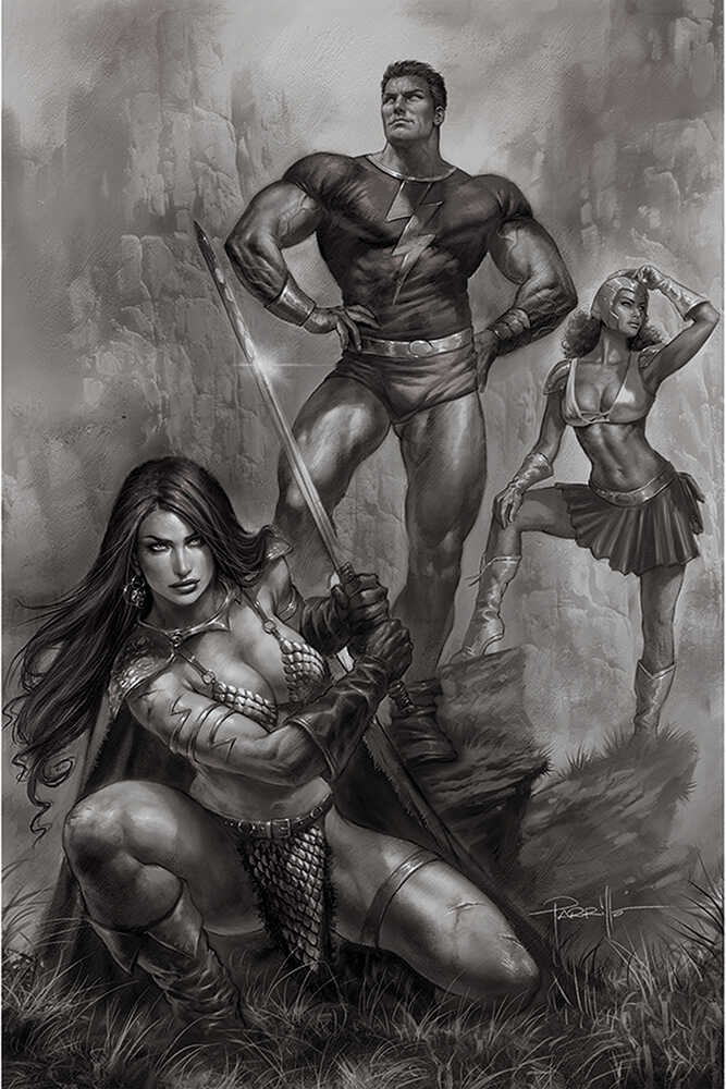 Red Sonja The Superpowers #1 50 Copy Parrillo Black & White Virgin Inc