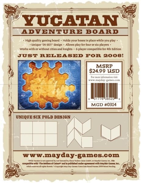 SETTLERS OF CATAN YUCATAN ADVENTURE BOARD