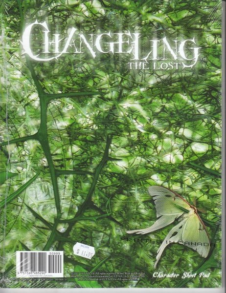 CHANGELING THE LOST RPG CHARACTER PAD