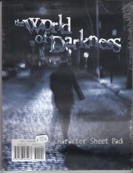 WORLD OF DARKNESS CHARACTER SHEET PAD