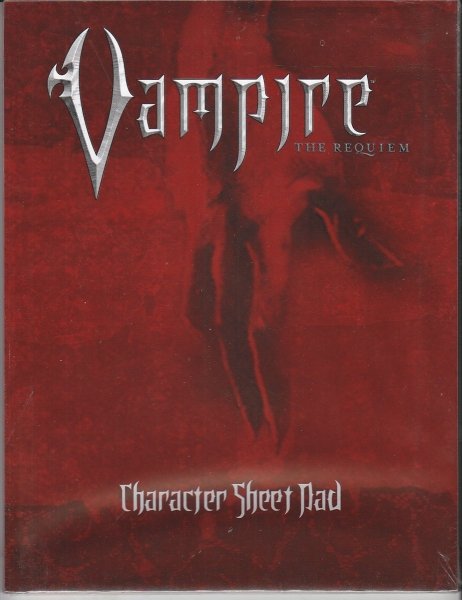 VAMPIRE THE REQUIEM CHARACTER SHEET PAD