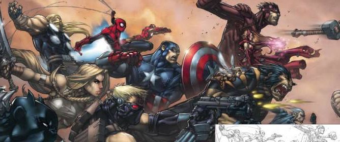 ULTIMATES 3 HEROES PANORAMIC POSTER