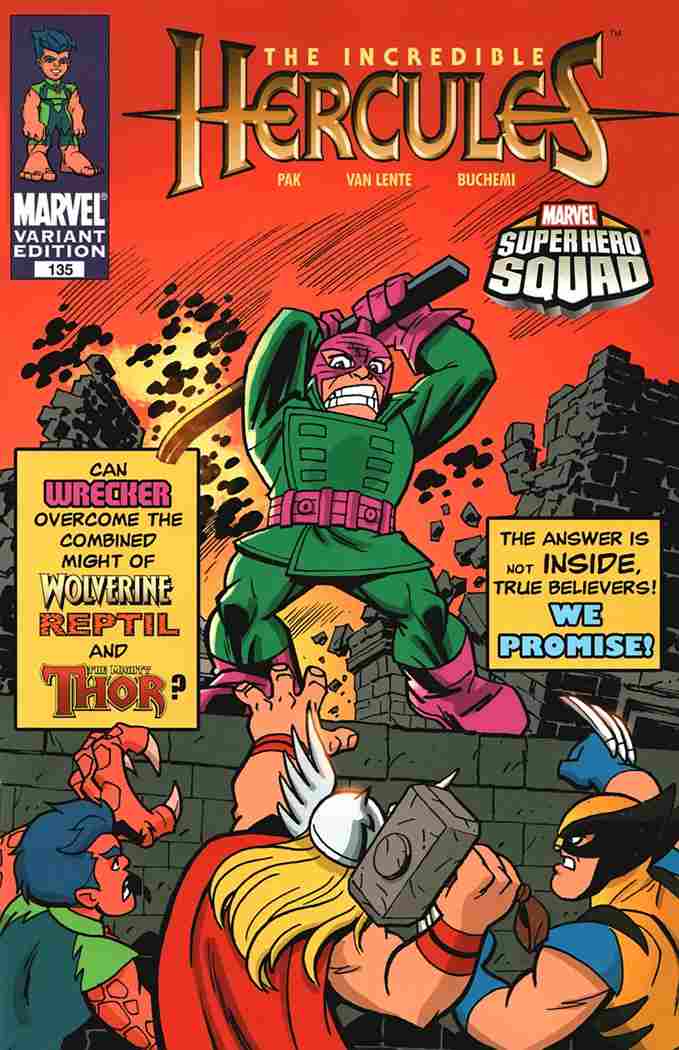 INCREDIBLE HERCULES #135 SUPER HERO SQUAD VAR