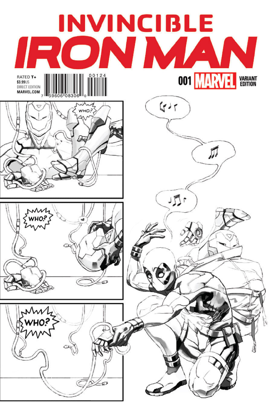 INVINCIBLE IRON MAN #1 PUTRI PARTY SKETCH VAR