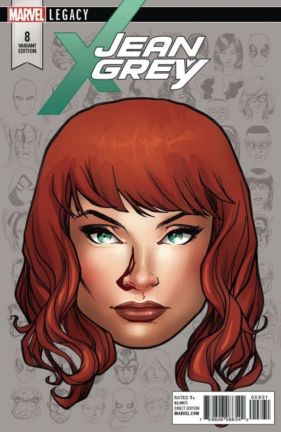 JEAN GREY #8 MCKONE LEGACY HEADSHOT VAR LEG
