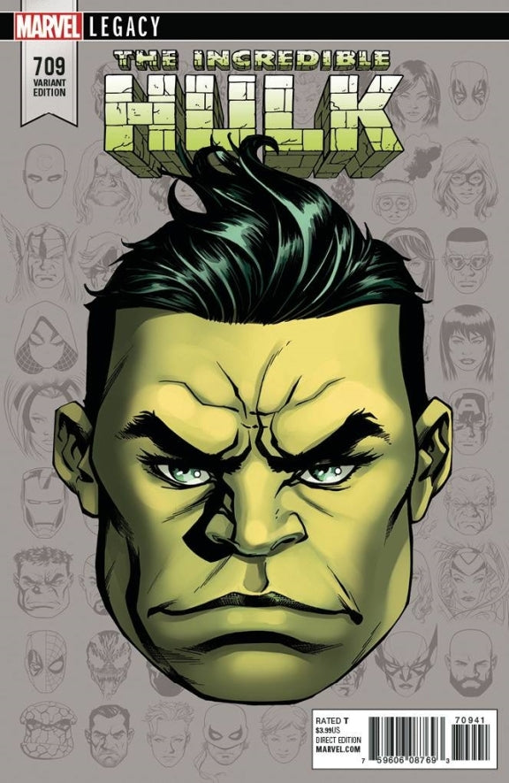 INCREDIBLE HULK #709 MCKONE LEGACY HEADSHOT VAR LEG