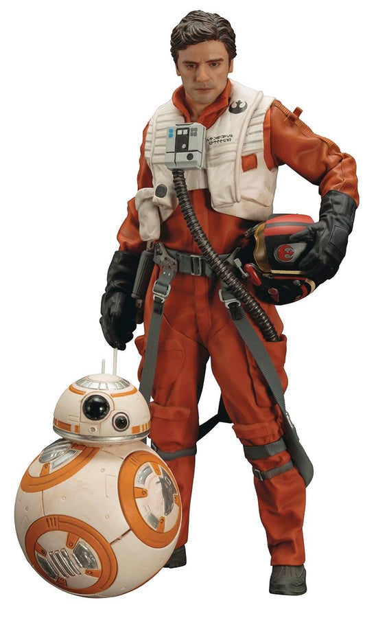SW E7 POE DAMERON & BB-8 ARTFX+ STATUE 2PK
