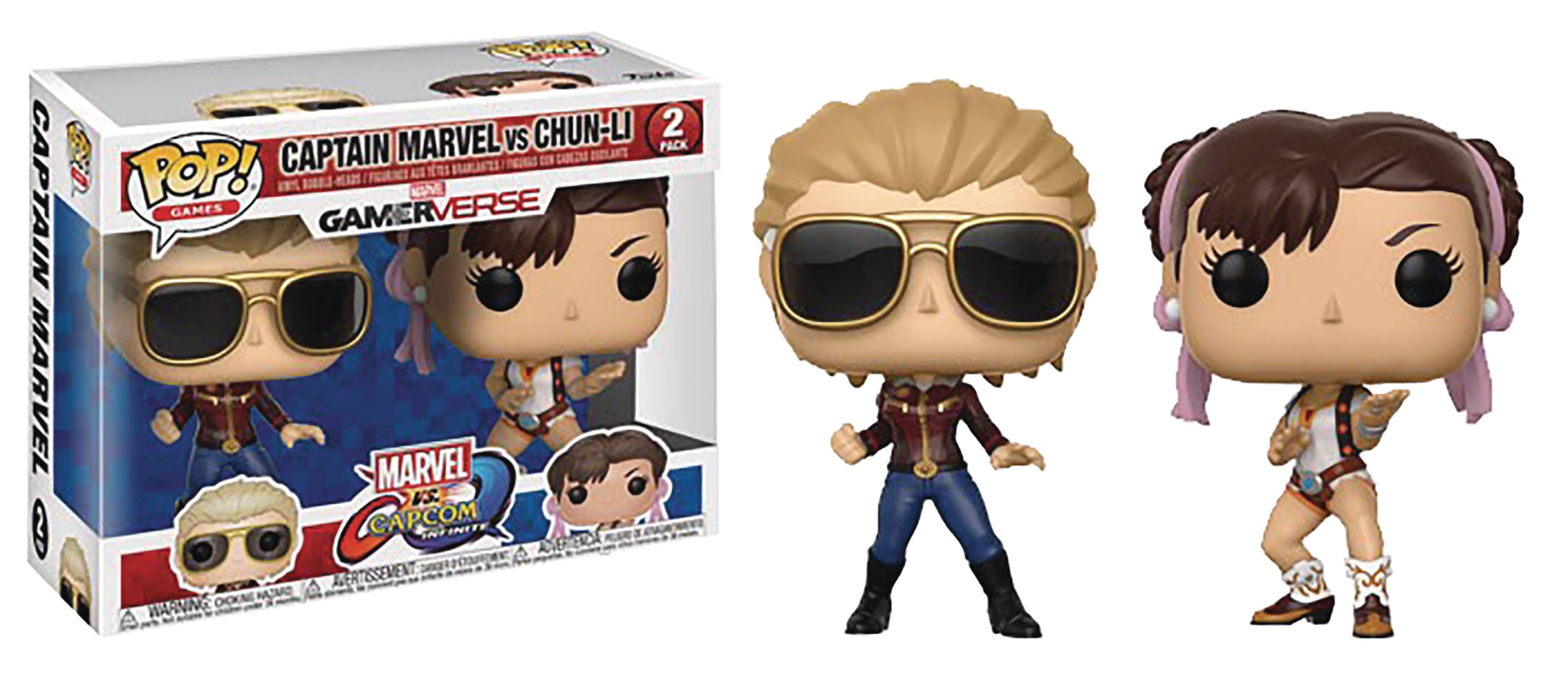 POP MARVEL VS CAPCOM CAPT MARVEL VS CHUN-LI VINYL FIGURE