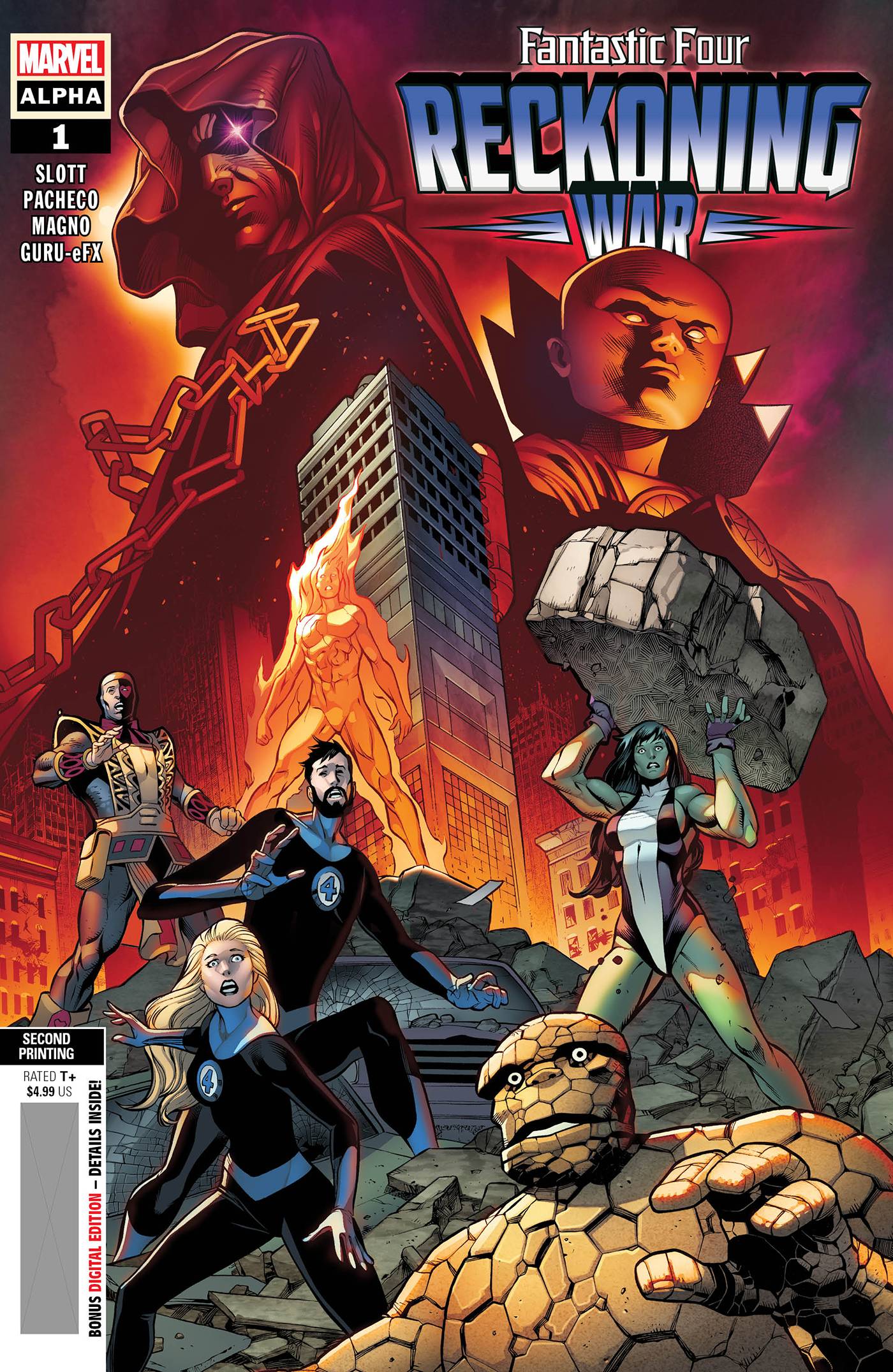 FANTASTIC FOUR RECKONING WAR ALPHA #1 2ND PTG PACHECO VAR