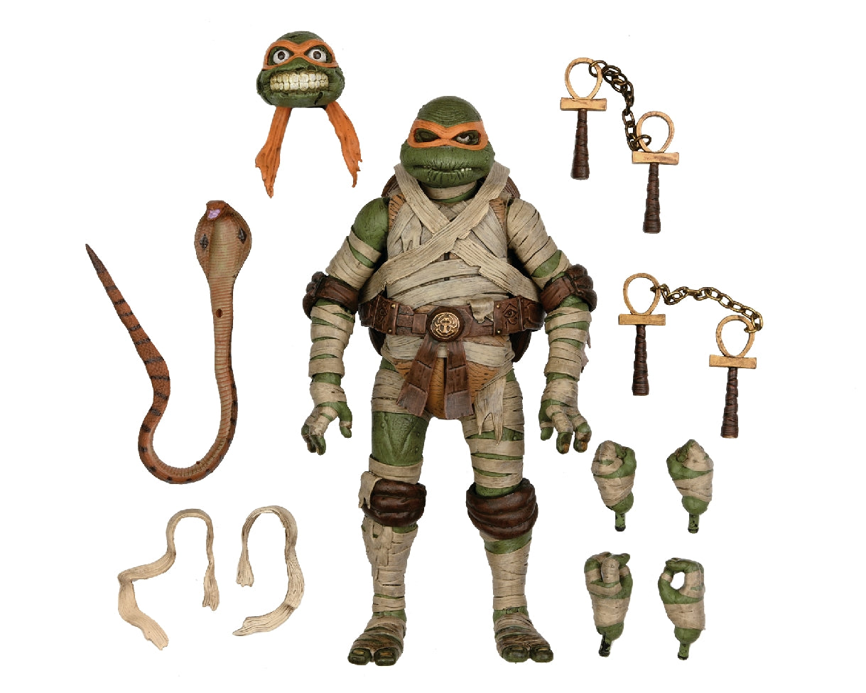 UNIVERSAL MONSTERS VS TMNT MICHELANGELO AS MUMMY ULT 7IN ACTION FIGURE