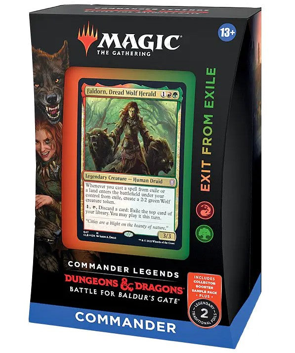 MAGIC THE GATHERING COMMANDER LEGENDS BALDURSGATE COMMAND DECK EXIT EXILE
