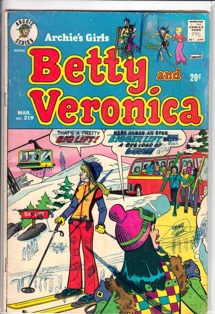 ARCHIE’S GIRLS BETTY & VERONICA #219 GD-