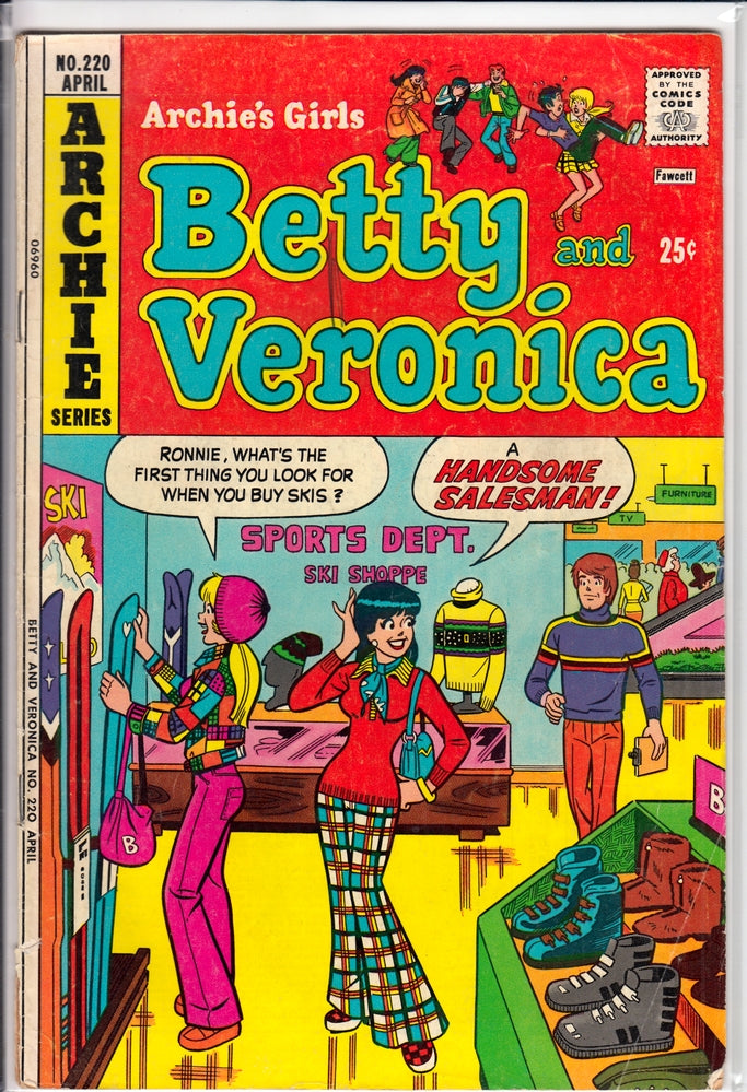 ARCHIE’S GIRLS BETTY & VERONICA #220 VG-