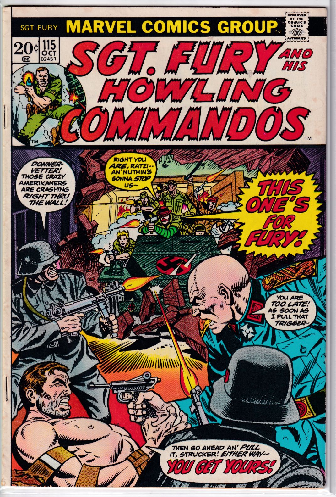 SGT. FURY #115 VG+