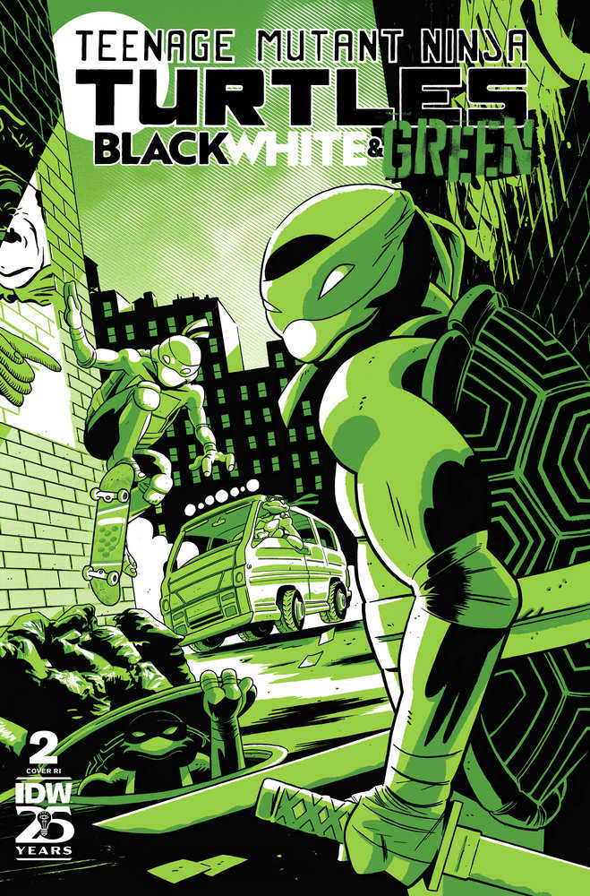 Teenage Mutant Ninja Turtles: Black, White, And Green #2 Variant Ri (10) (Boss F Oil Variant)