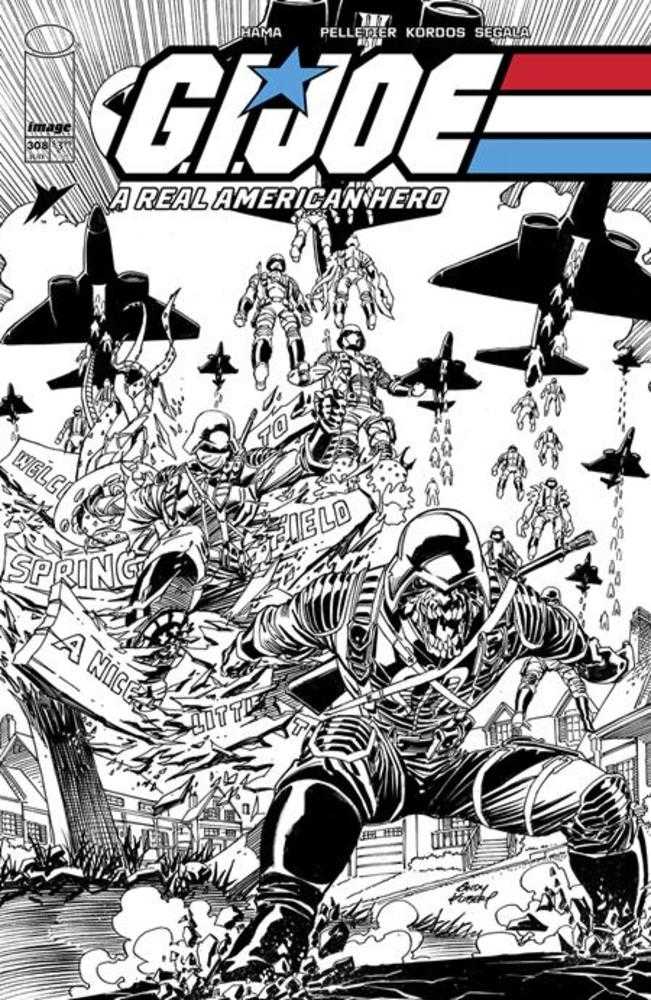 G.I. Joe A Real American Hero #308 Cover B Andy Kubert Black & White Variant