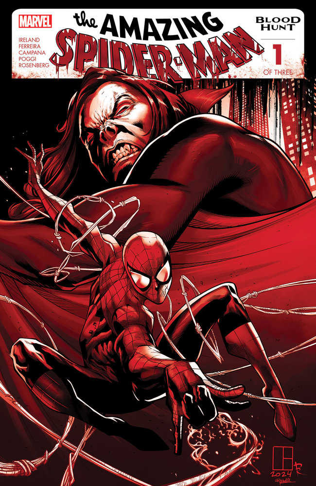 Amazing Spider-Man: Blood Hunt #1 Marcelo Ferreira Blood Soaked 2nd Print Variant [Bh]