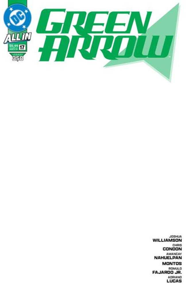 Green Arrow #17 Cover D Blank Card Stock Variant