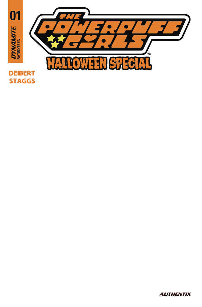 Powerpuff Girls Halloween Sp One Shot Cover F Blank Authentix