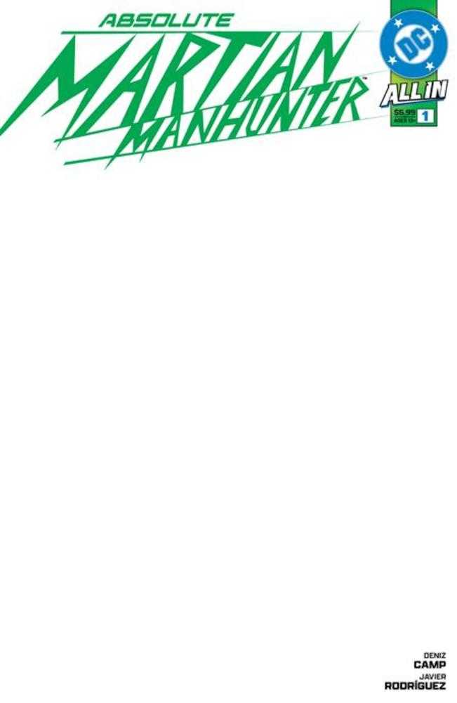 Absolute Martian Manhunter #1 (Of 6) Cover H Blank Card Stock Variant