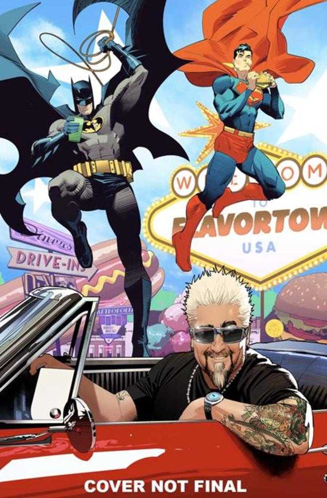 Batman Superman Worlds Finest #37 Cover D Dan Mora Guy Fieri Cameo Card Stock Variant