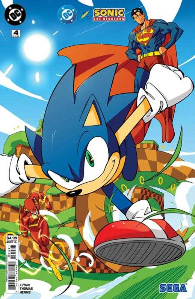 DC X Sonic The Hedgehog #4 (Of 5) Cover B Daniele Di Nicuolo Card Stock Variant