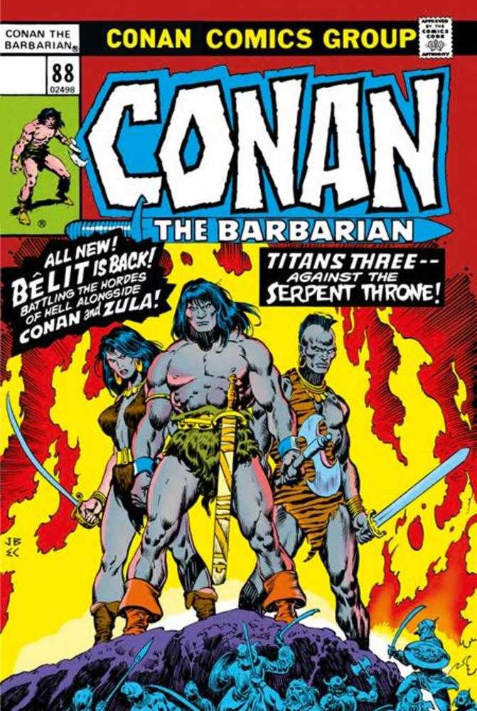 Conan The Barbarian The Original Comics Omnibus Hardcover Volume 04 Direct Market Edition John Buscema Titans Three Cover (Mature)