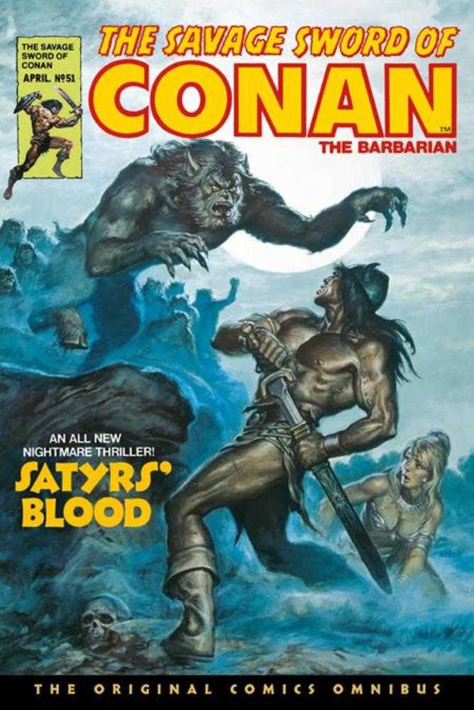 Savage Sword Of Conan The Original Comics Omnibus Hardcover Volume 04 Direct Market Edition Earl Norem Satrys Blood Cover (Mature)