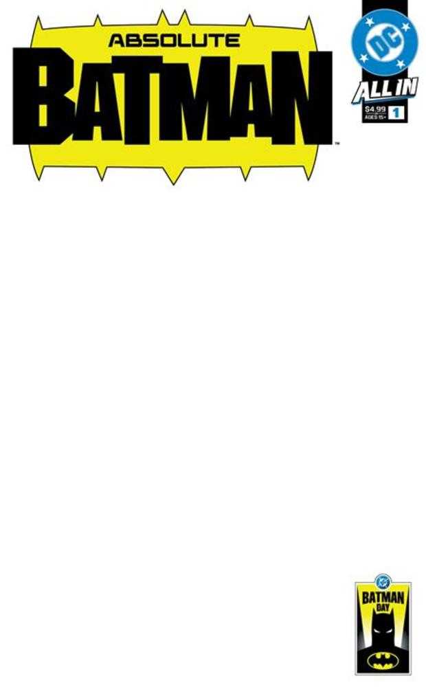 Batman Day 2025 - Absolute Batman #1 Cover C Blank Variant