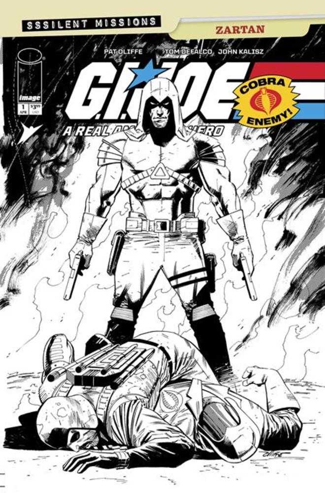 G.I. Joe A Real American Hero Sssilent Missions Zartan #1 (One Shot) Cover C 1 in 10 Pat Olliffe Black & White Variant