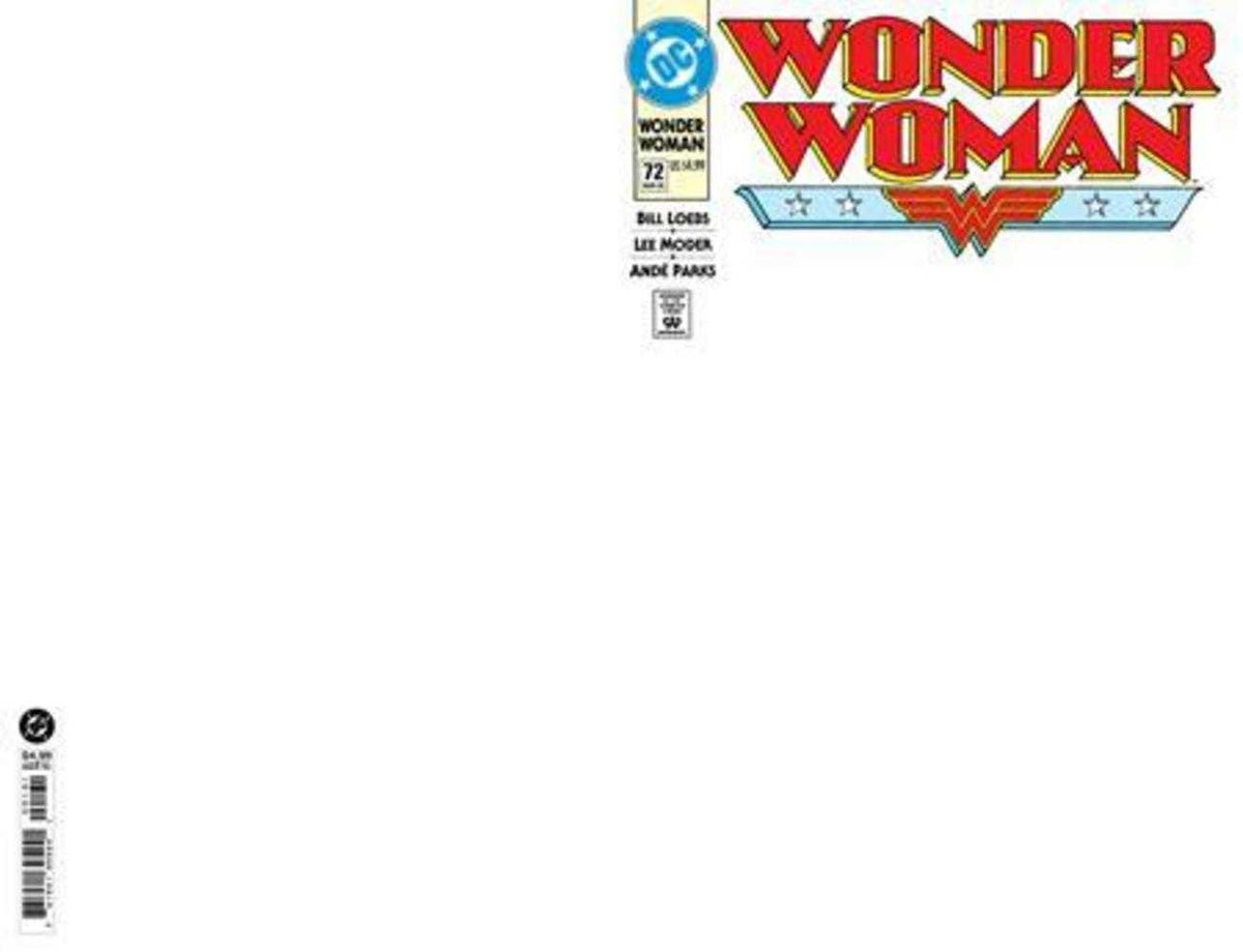 Wonder Woman #72 Facsimile Edition Cover C Blank Card Stock Variant