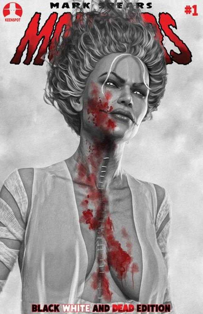 Mark Spears Monsters #1 7th Printing Black White & Dead Edition Cover B Mark Spears The Crimson Bride Variant