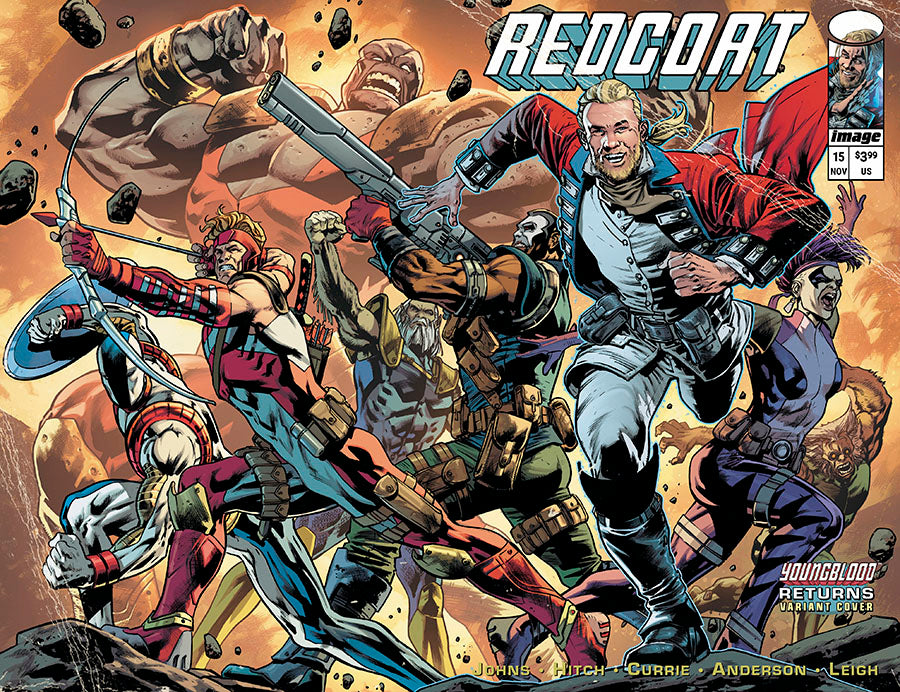 Redcoat #15 Cover D Bryan Hitch Youngblood Team Up Wraparound Variant