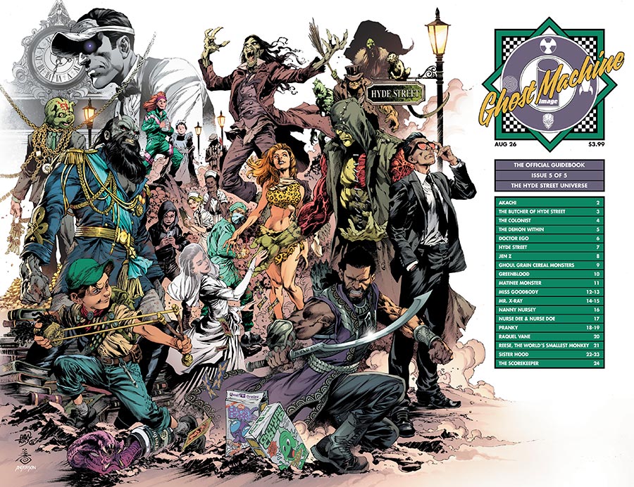 Ghost Machine The Official Guidebook #5 (Of 5) Cover C Ivan Reis & Danny Miki Wraparound Variant