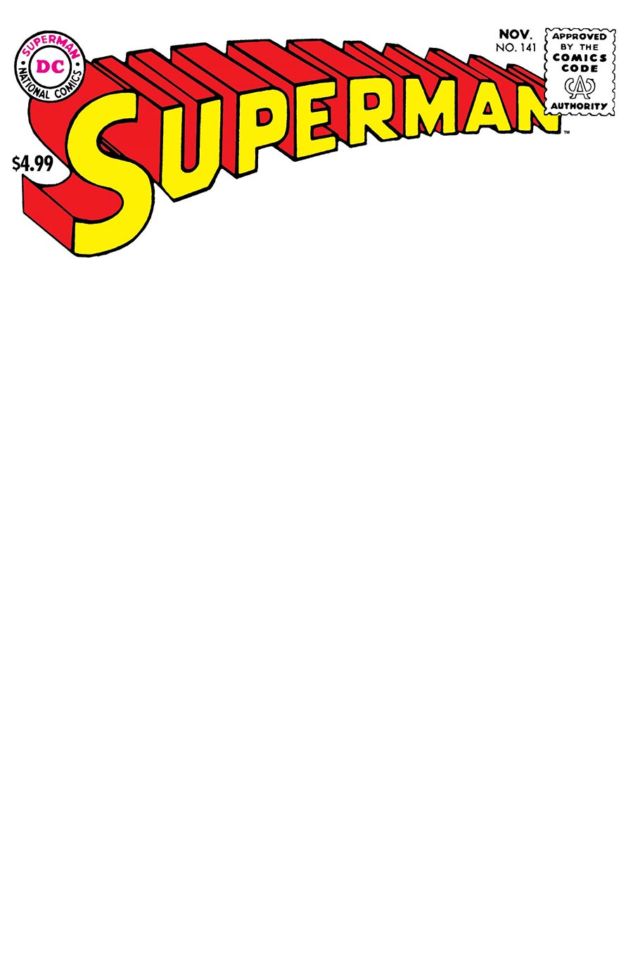 Superman #141 Facsimile Edition Cover B Blank Card Stock Variant