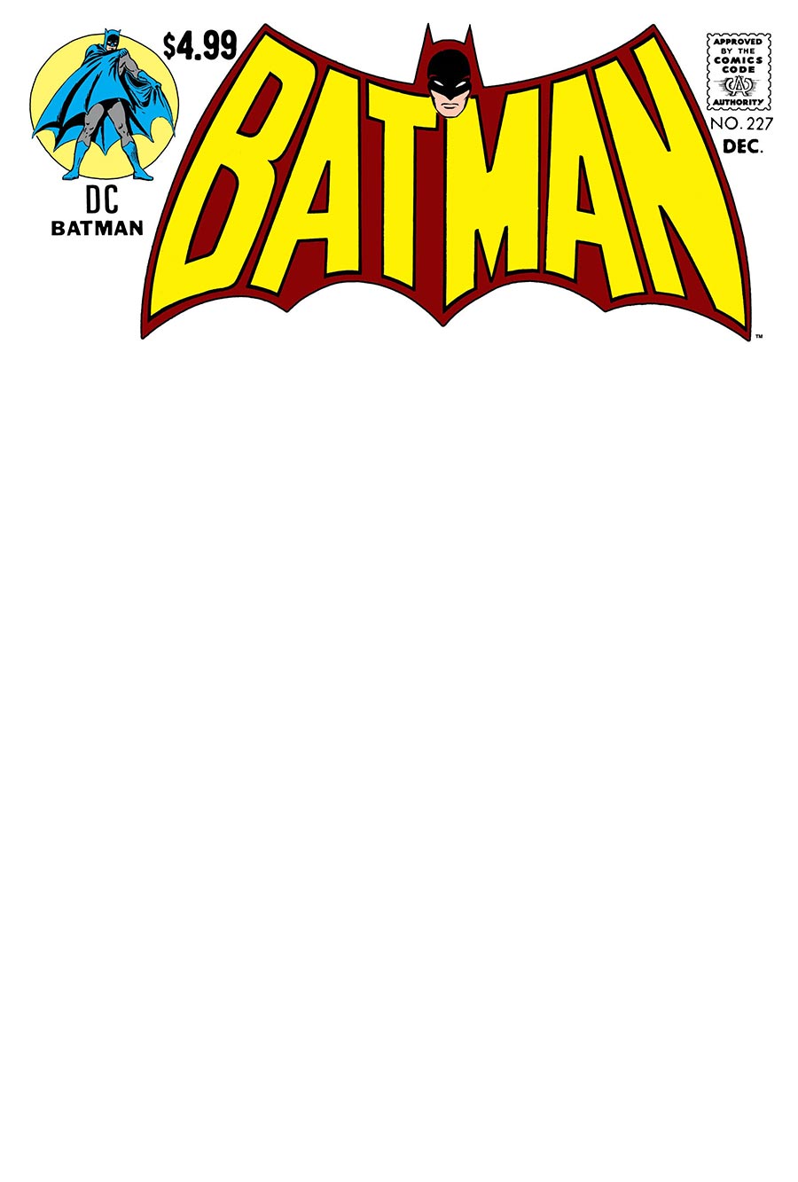Batman #227 Facsimile Edition Cover B Blank Card Stock Variant